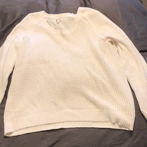 Oversized white sweater